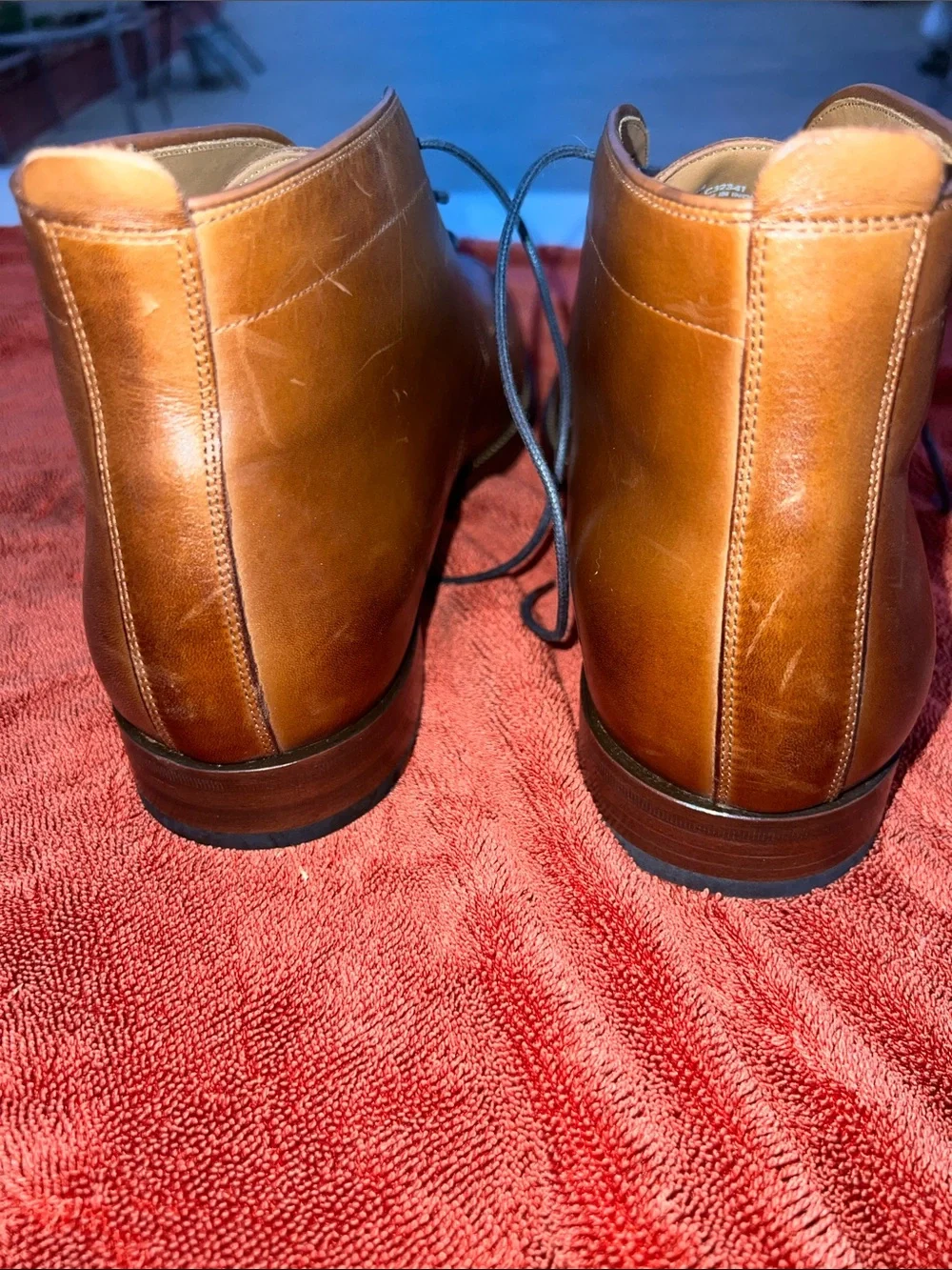 Cole Haan Men's Leather Chukka Boots - Cognac Brown Size 9
